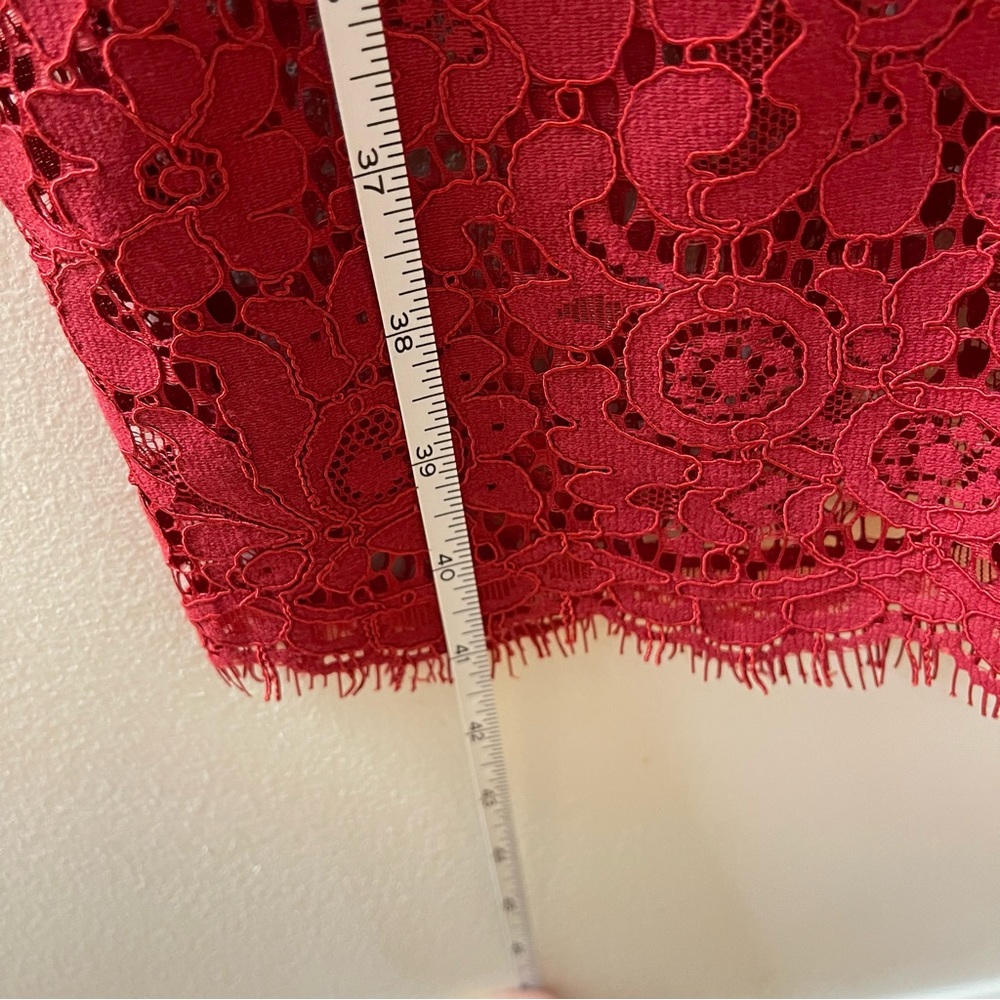 NWT Red Hot Romance Express Lace Midi Dress Size 0 red valentine - Picture 11 of 12